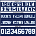 Custom Navy White-Light Blue Authentic Football Jersey photo 4