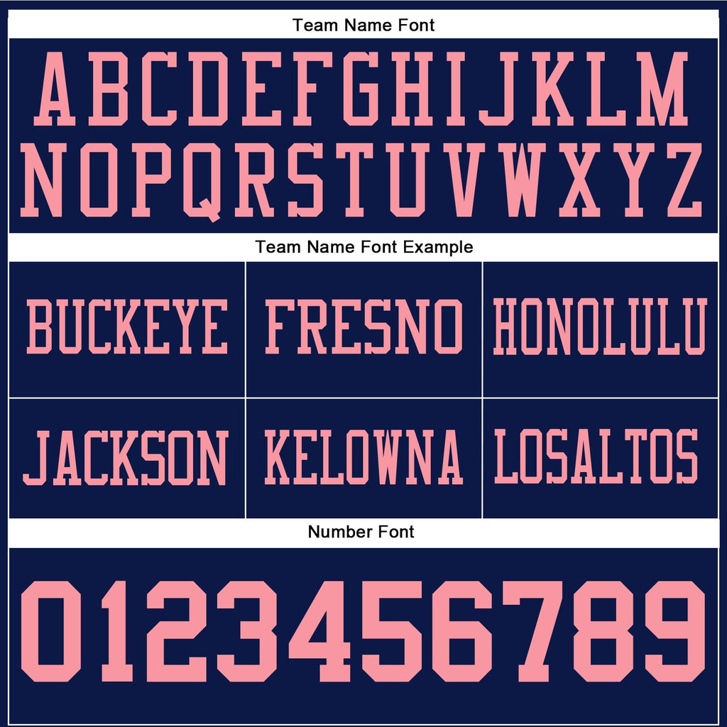 Custom Navy Medium Pink Authentic Football Jersey photo 3