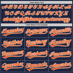 Custom Stitched Navy Orange-White Baseball Pullover Sweatshirt Hoodie photo 3