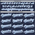 Custom Stitched Navy Light Blue-White Baseball Pullover Sweatshirt Hoodie photo 3