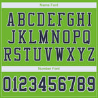 Custom Neon Green Navy-White Mesh Authentic Football Jersey photo 4