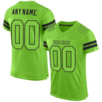 Custom Neon Green Neon Green-Black Mesh Authentic Football Jersey photo 1