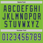 Custom Neon Green Navy-White Hockey Jersey photo 2