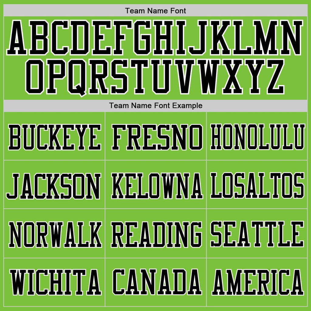 Custom Neon Green Black-White Mesh Authentic Football Jersey photo 2
