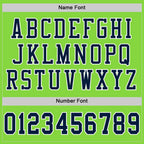 Custom Neon Green Navy-White Mesh Authentic Football Jersey photo 3