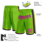 Custom Neon Green Pink-Black Authentic Basketball Shorts photo 2