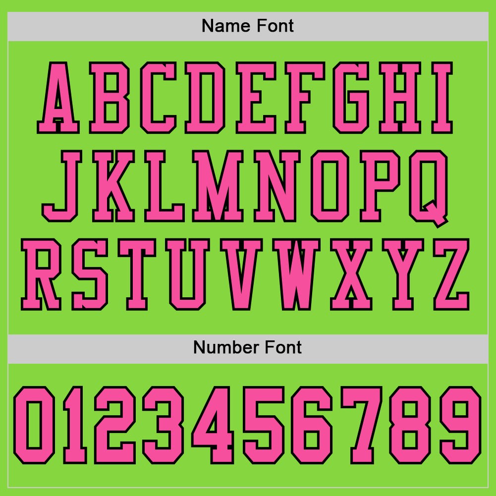 Custom Neon Green Pink-Black Mesh Authentic Football Jersey photo 3