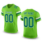 Custom Neon Green Kelly Green-White Mesh Authentic Football Jersey
