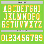 Custom Neon Green White-Yellow Mesh Authentic Football Jersey photo 3