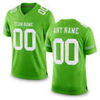 Custom Neon Green White Mesh Authentic Football Jersey