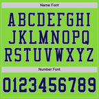 Custom Neon Green Navy-Gray Mesh Authentic Football Jersey photo 3