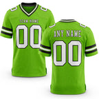 Custom Neon Green White-Black Authentic Football Jersey
