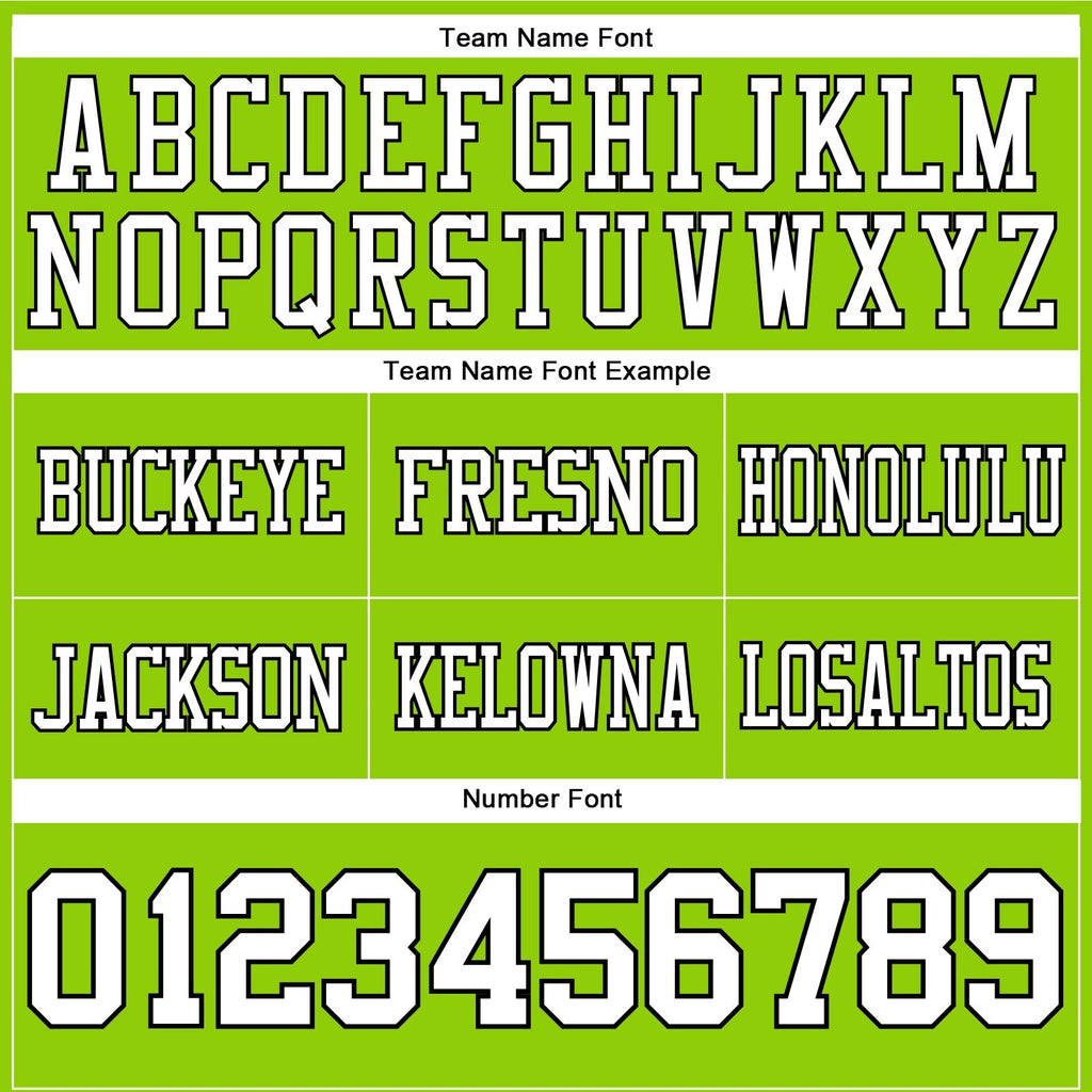 Custom Neon Green White-Black Authentic Football Jersey photo 2