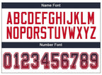 Custom Navy Scarlet-Gray Drift Fashion Football Jersey photo 3