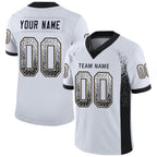 Custom White Black-Vegas Gold Drift Fashion Football Jersey photo 1