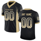 Custom Black Vegas Gold-White Drift Fashion Football Jersey