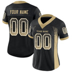 Custom Black Vegas Gold-White Drift Fashion Football Jersey photo 2