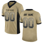Custom Vegas Gold Black-White Drift Fashion Football Jersey