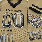 Custom Vegas Gold Black-White Drift Fashion Football Jersey detail