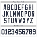 Custom White Navy Pinstripe Navy Baseball Jersey photo 4