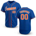 Custom Royal Orange-White Baseball Jersey
