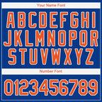 Custom Royal Orange-White Baseball Jersey photo 4