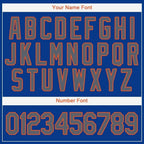 Custom Royal Gray-Orange Baseball Jersey photo 3