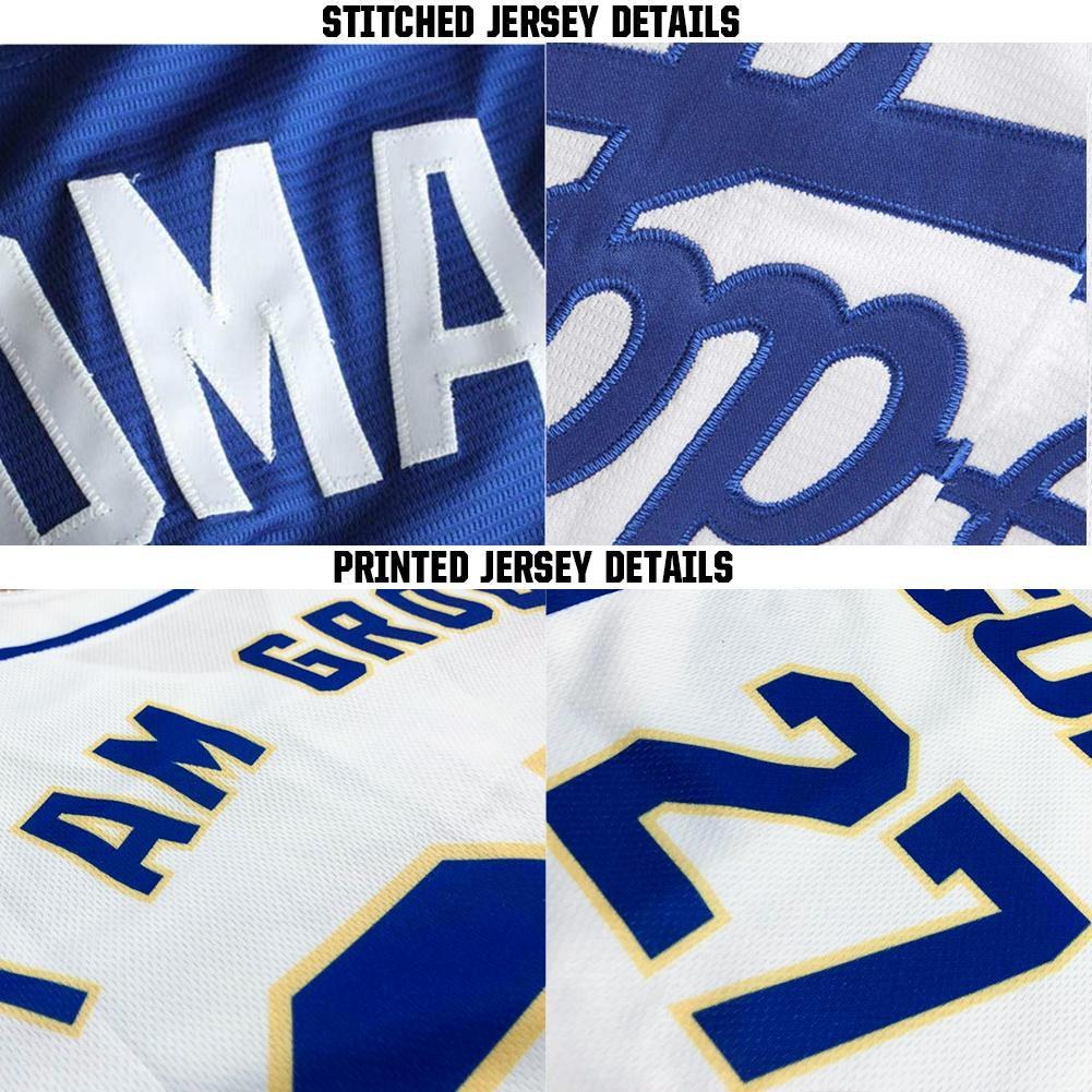 Custom Royal Gray-Orange Baseball Jersey photo 5