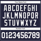 Custom Navy White Baseball Jersey photo 3