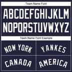 Custom Navy White Baseball Jersey photo 4