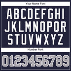 Custom Navy Gray-White Baseball Jersey photo 3