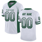 Custom White Grass Green-Black Drift Fashion Football Jersey