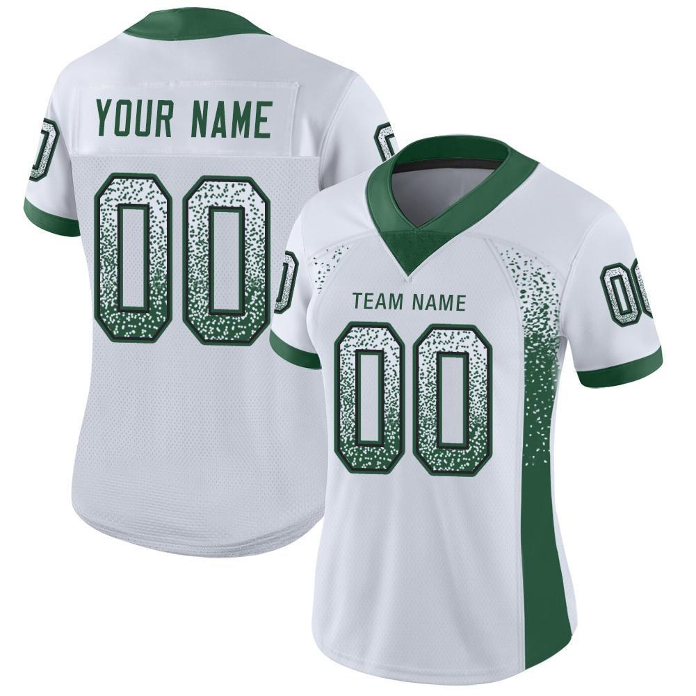custom white gotham green black mesh drift fashion football jersey newyk0259
