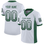 Custom White Grass Green-Black Drift Fashion Football Jersey photo 1