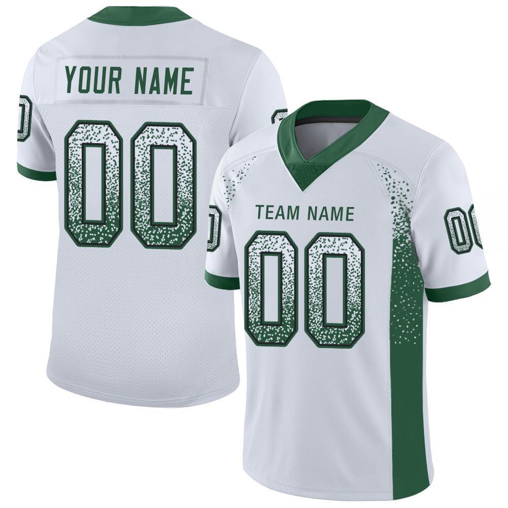 Custom White Grass Green-Black Drift Fashion Football Jersey photo 1