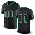 Custom Black Grass Green-White Drift Fashion Football Jersey