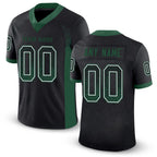 Custom Black Grass Green-White Drift Fashion Football Jersey