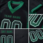 Custom Black Grass Green-White Drift Fashion Football Jersey detail