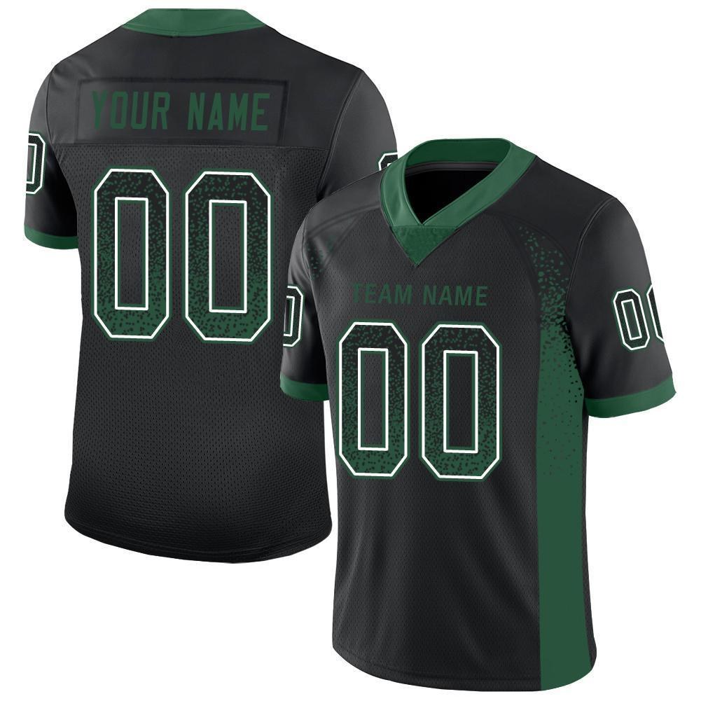 Custom Black Grass Green-White Drift Fashion Football Jersey photo 1