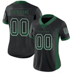 Custom Black Grass Green-White Drift Fashion Football Jersey photo 2