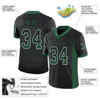 Custom Black Grass Green-White Drift Fashion Football Jersey photo 3