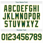 Custom White Green-Gold Baseball Jersey photo 3