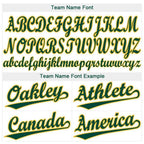 Custom White Green-Gold Baseball Jersey photo 4