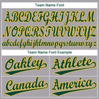 Custom Gray Green-Gold Baseball Jersey photo 3