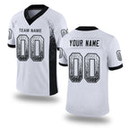 Custom White Black-Silver Drift Fashion Football Jersey