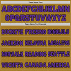 Custom Old Gold Purple-Black Mesh Authentic Football Jersey photo 2