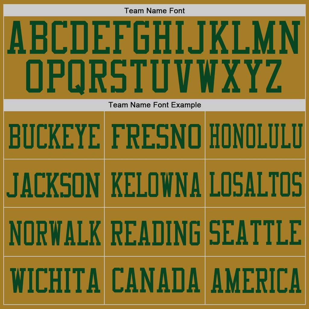 Custom Old Gold Green Mesh Authentic Football Jersey photo 2