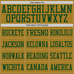 Custom Old Gold Green Mesh Authentic Football Jersey photo 2
