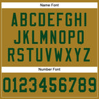 Custom Old Gold Green Mesh Authentic Football Jersey photo 3