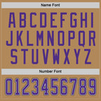 Custom Old Gold Purple-Black Hockey Jersey photo 2